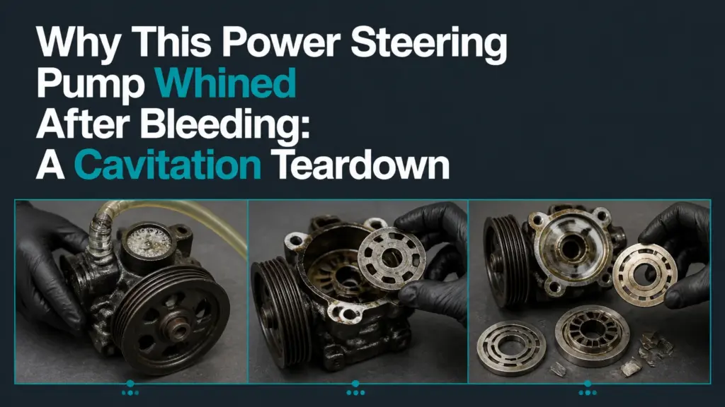 Why This Power Steering Pump Whined After Bleeding: A Cavitation Teardown