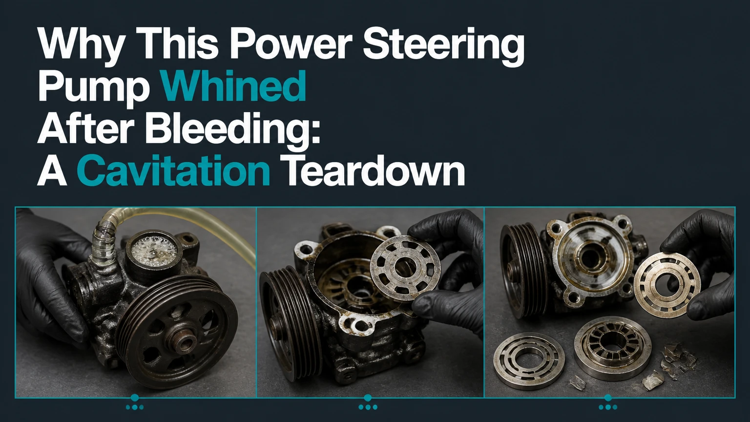 Why This Power Steering Pump Whined After Bleeding: A Cavitation Teardown
