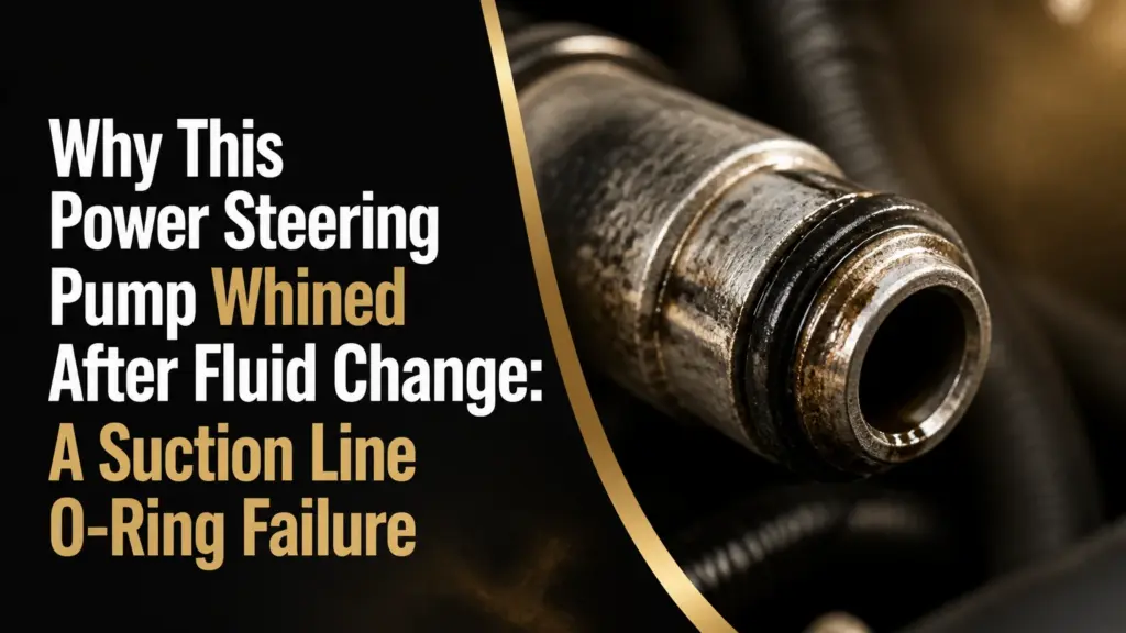 why this power steering pump whined after fluid change