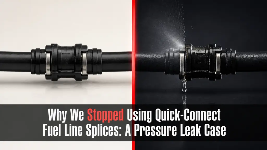 Why We Stopped Using Quick-Connect Fuel Line Splices: A Pressure Leak Case