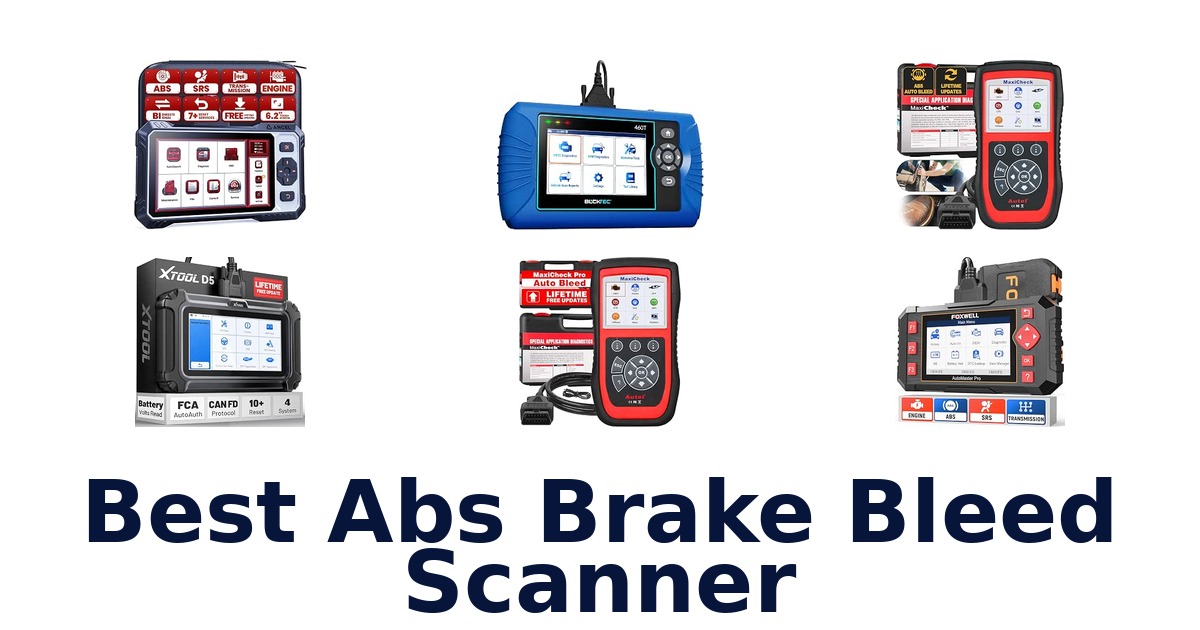 Best Abs Brake Bleed Scanner